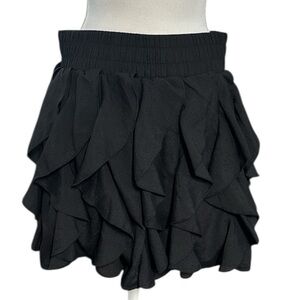 NWT- Wet Seal Black Ruffled Mini Skirt Size XL